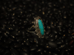 Cute Turquoise Curlicue Ring
