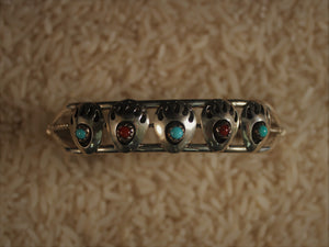 Red and Blue Bear Paw Bracelet