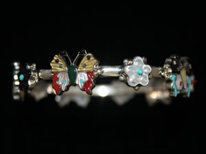 Dazzling Butterfly and Flower Bangle