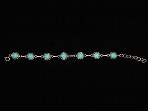 Turquoise Shadow Box Link Bracelet