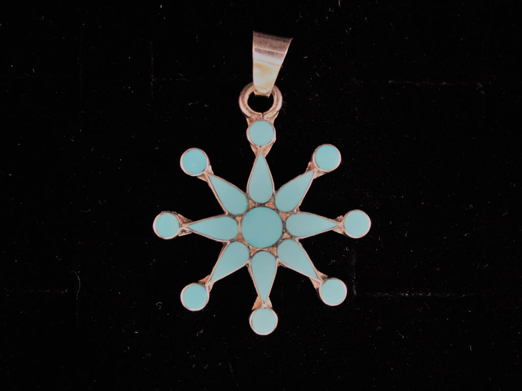 Turquoise Snowflake Pendant