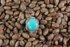 turquoise, Kingman, Contemporary, Navajo, Women, Rings