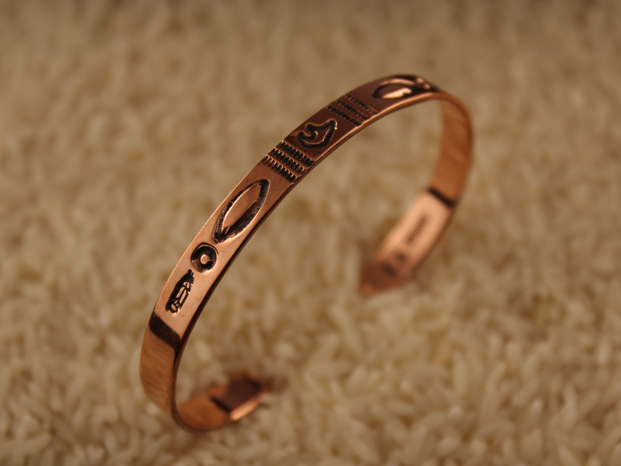 Narrow Stacker Copper Bracelet