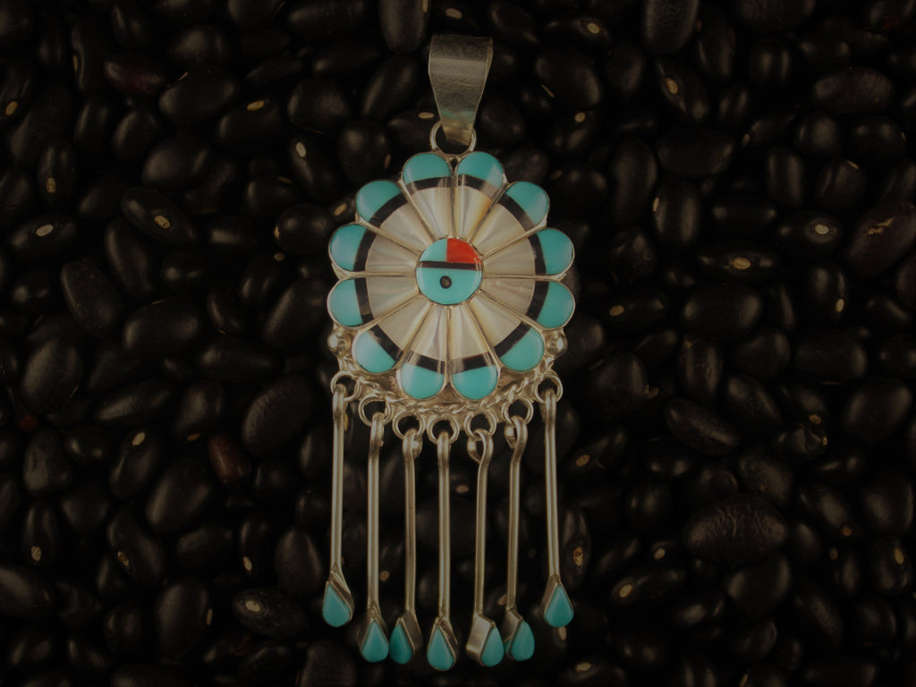 Sunface Pendant with Fringe