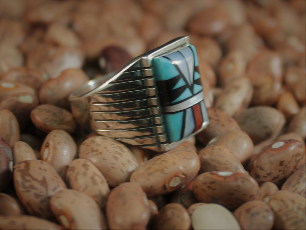 Domed Zuni-styled Inlay Ring