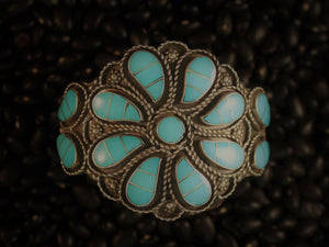 Turquoise Paisley Cluster Cuff