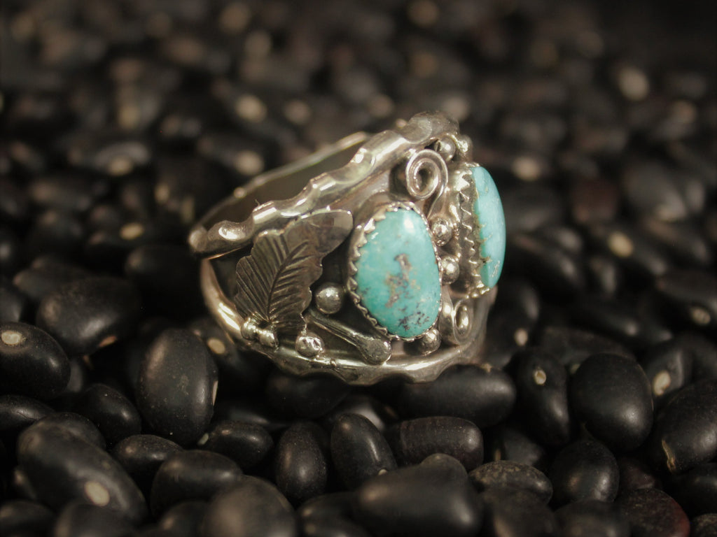 Two Stone Scrollwork Ring